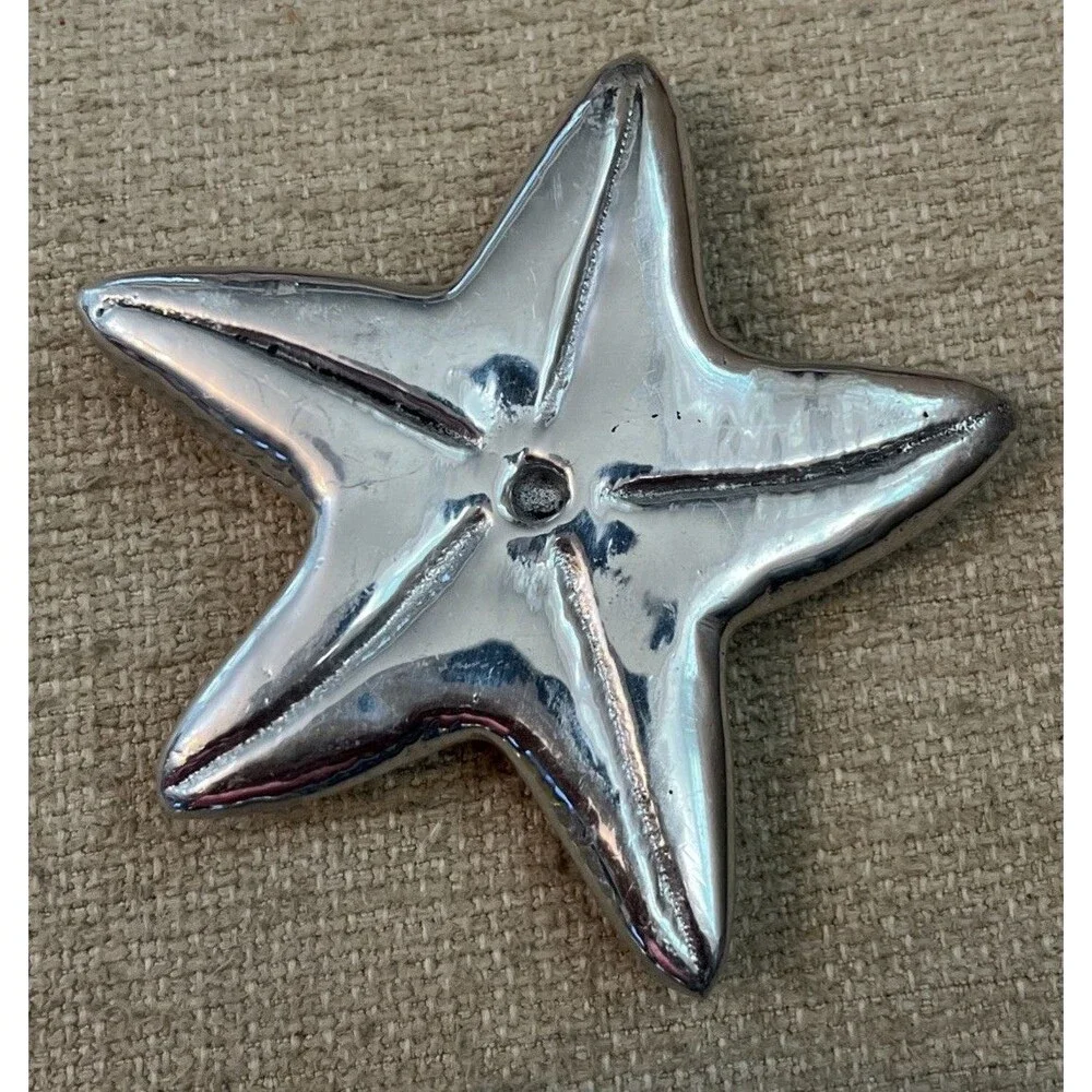 Mariposa Starfish Napkin Weight Silver Recycled Aluminum